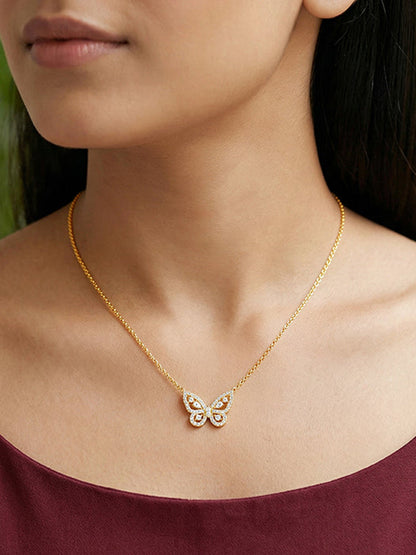 Golden Pretty Flutter Necklace