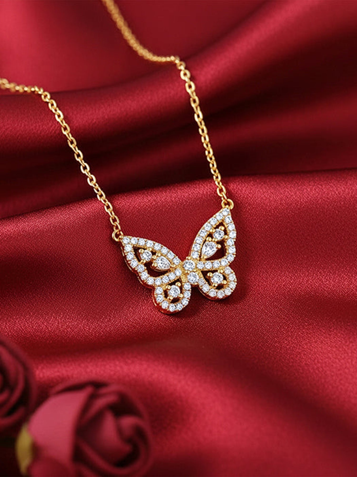 Golden Pretty Flutter Necklace