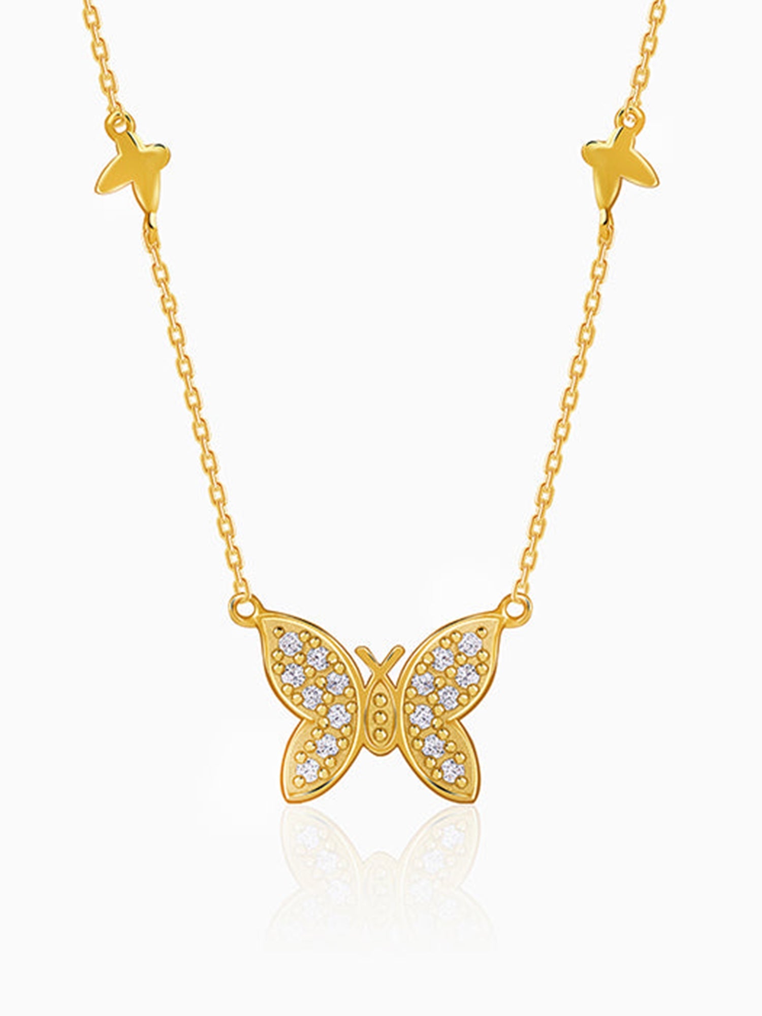 Golden Triple Flutter Necklace