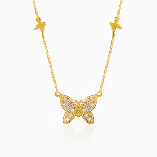 Golden Triple Flutter Necklace