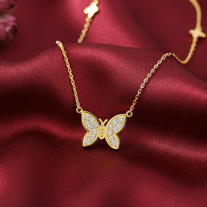 Golden Triple Flutter Necklace