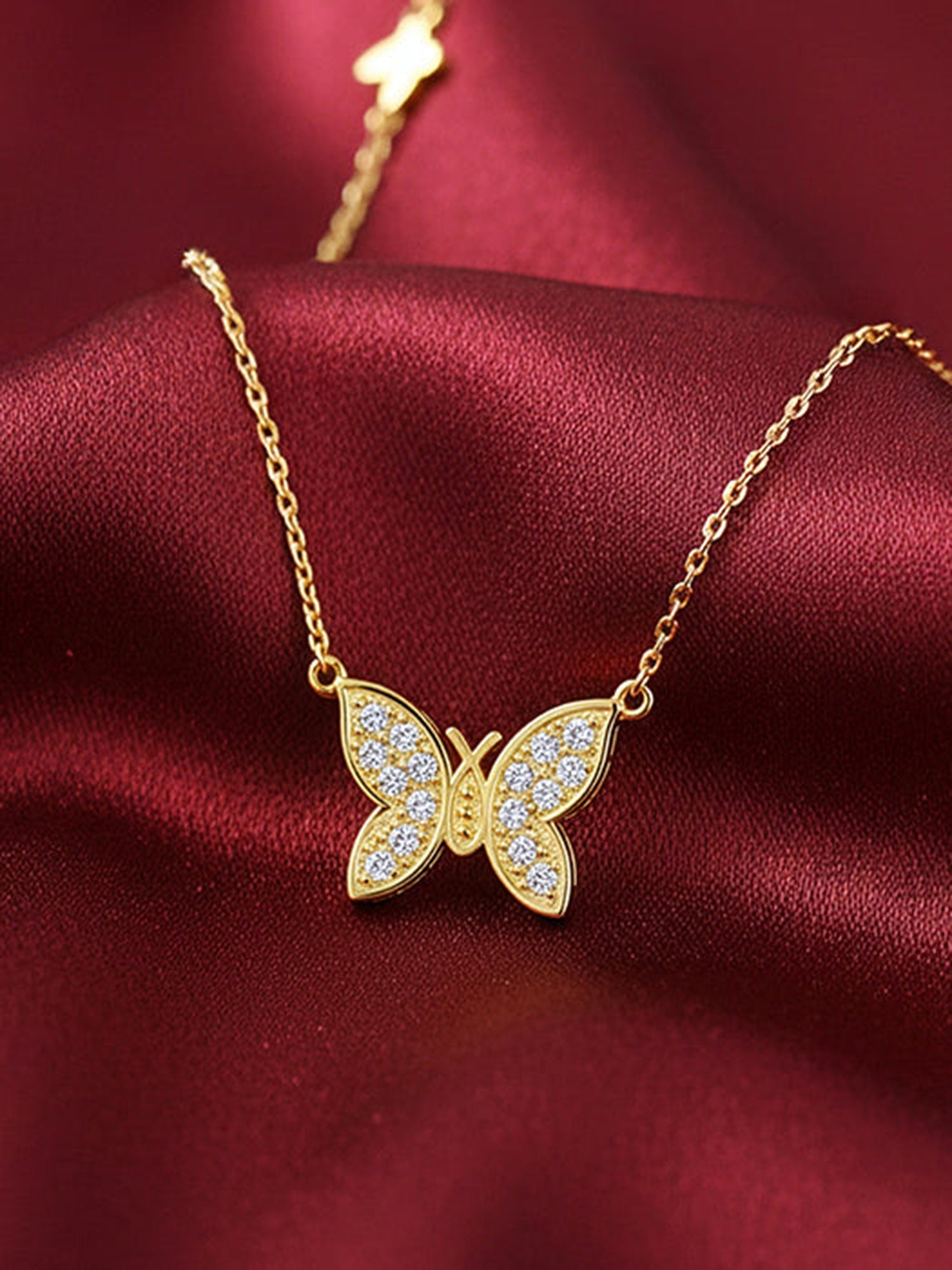 Golden Triple Flutter Necklace