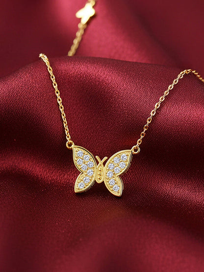 Golden Triple Flutter Necklace