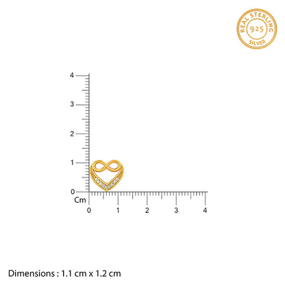 Golden Infinite Love in Heart Necklace
