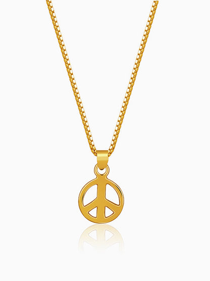 Golden Heavenly Peace Pendant With Box Chain For Him