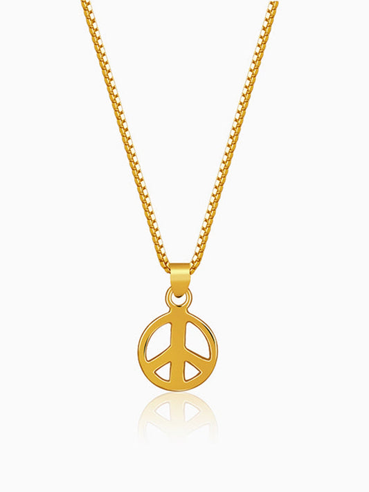 Golden Heavenly Peace Pendant With Box Chain For Him