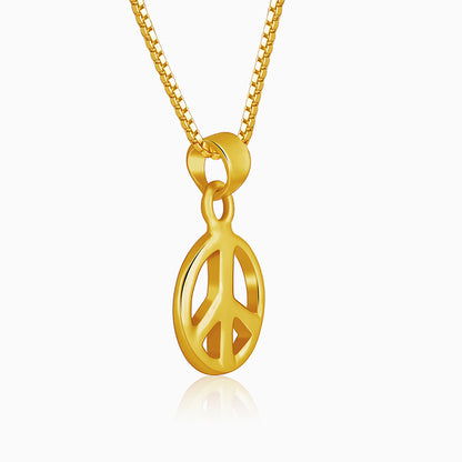 Golden Heavenly Peace Pendant With Box Chain For Him