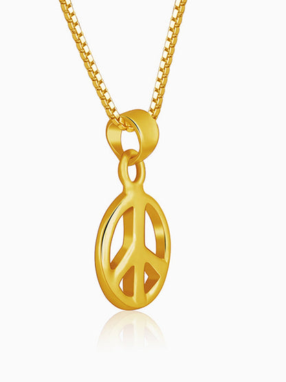 Golden Heavenly Peace Pendant With Box Chain For Him