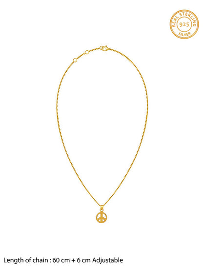 Golden Heavenly Peace Pendant With Box Chain For Him