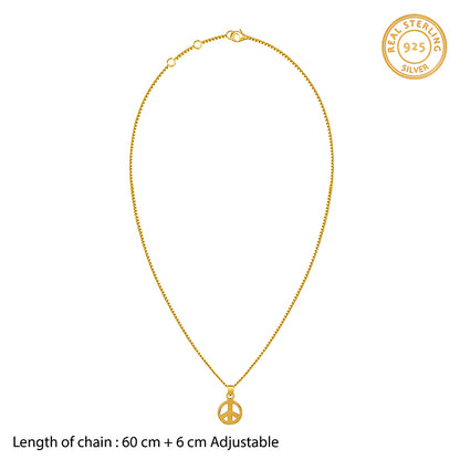 Golden Heavenly Peace Pendant With Box Chain For Him