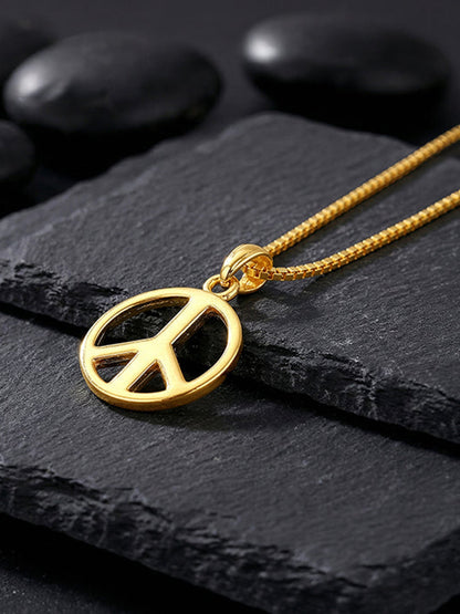 Golden Heavenly Peace Pendant With Box Chain For Him