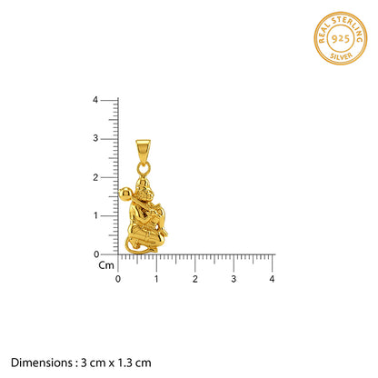Golden Pavanputra Pendant With Box Chain For Him