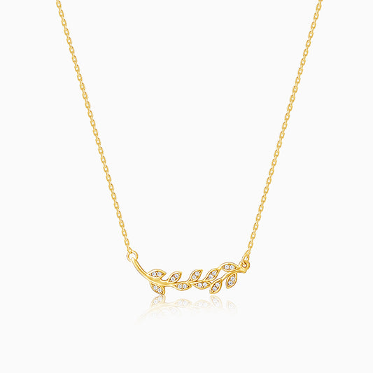 Anushka Sharma Golden Leaf Necklace