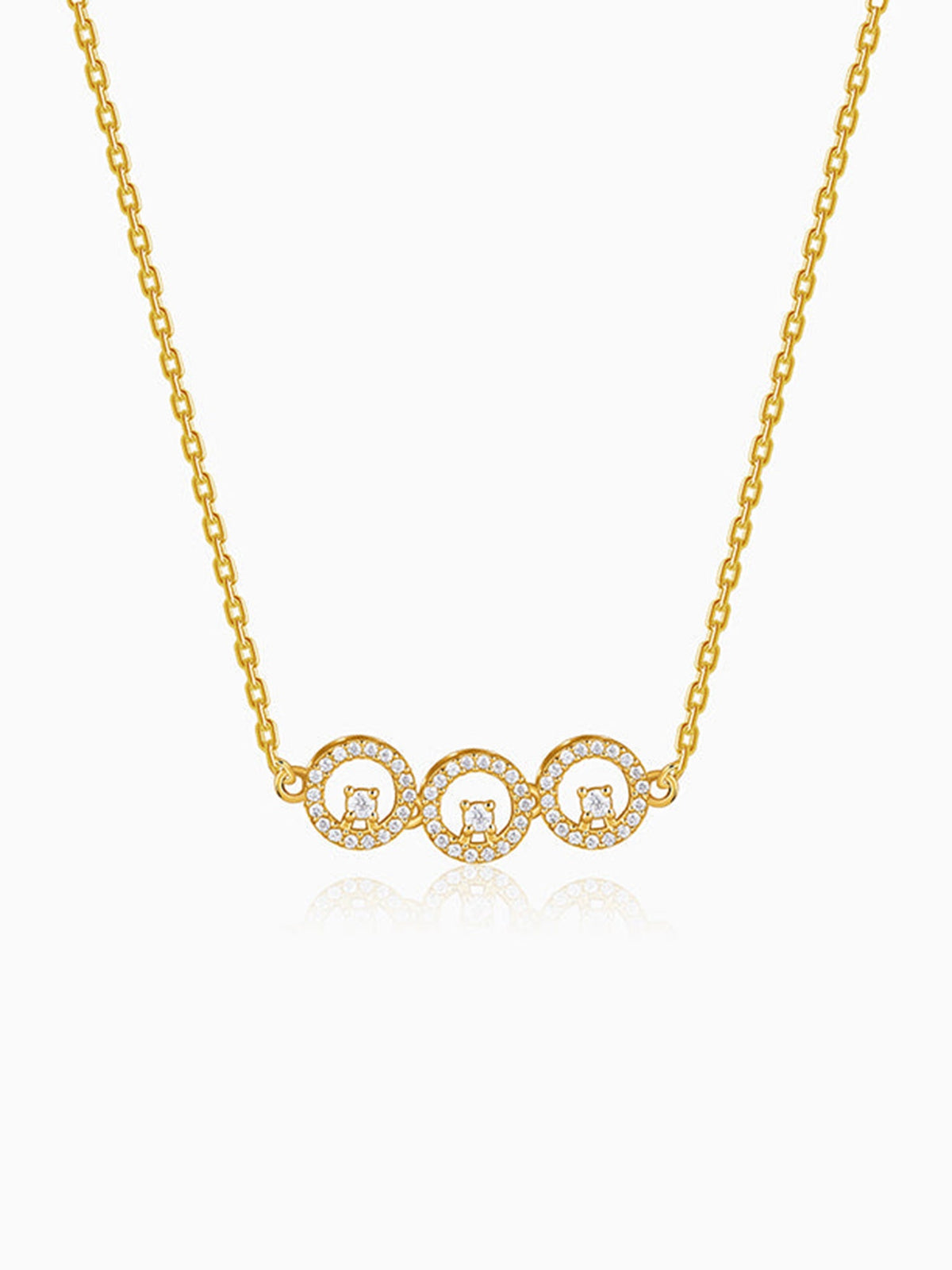 Golden Circular Grace Necklace