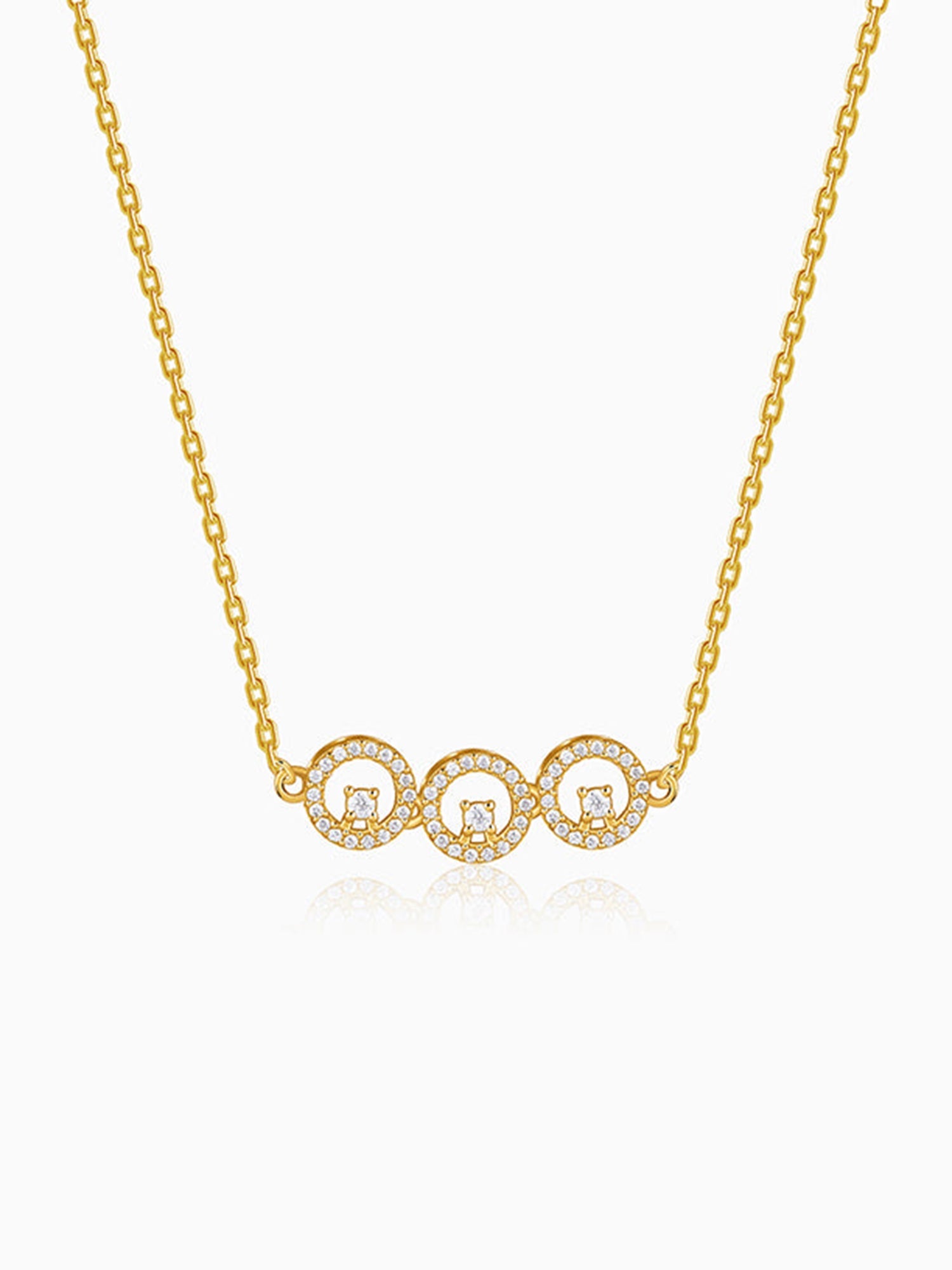 Golden Circular Grace Necklace