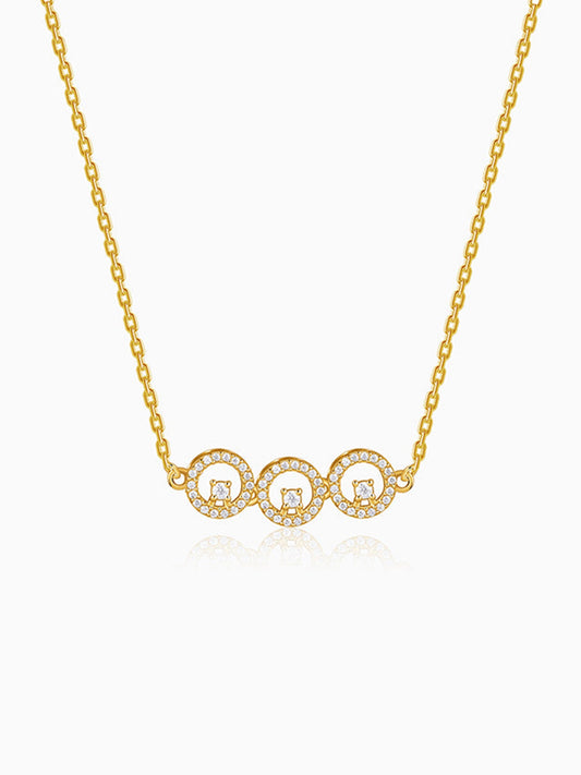 Golden Circular Grace Necklace