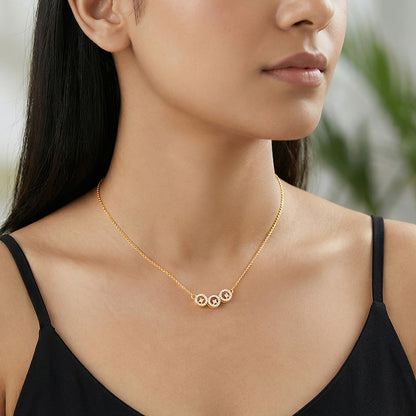 Golden Circular Grace Necklace