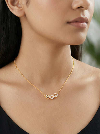 Golden Circular Grace Necklace