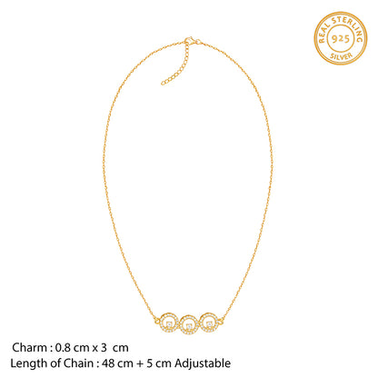 Golden Circular Grace Necklace