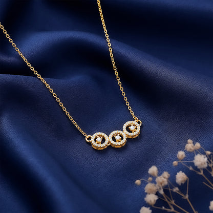 Golden Circular Grace Necklace