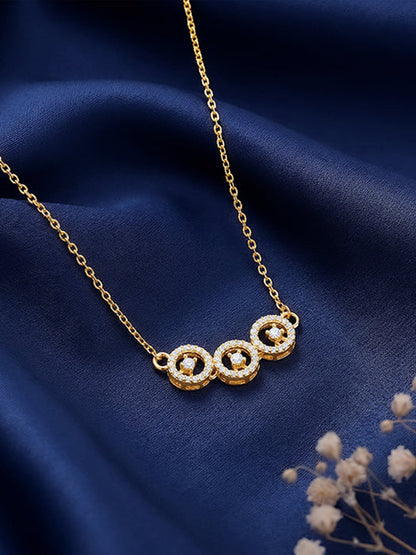 Golden Circular Grace Necklace
