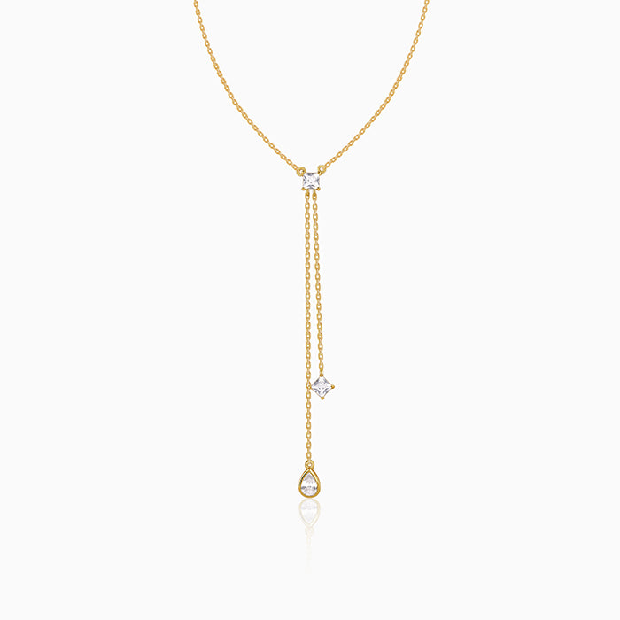 Golden Lumiere Lariat Necklace