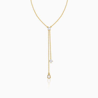 Golden Lumiere Lariat Necklace