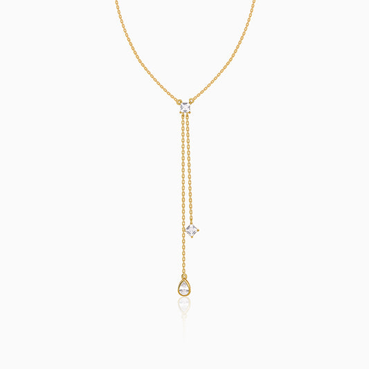 Golden Lumiere Lariat Necklace