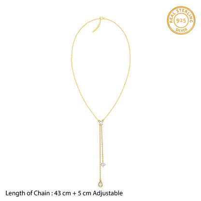 Golden Lumiere Lariat Necklace