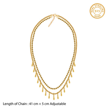 Golden Dual Chain Layered Necklace