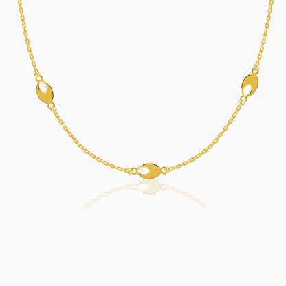 Golden Petal Link Necklace