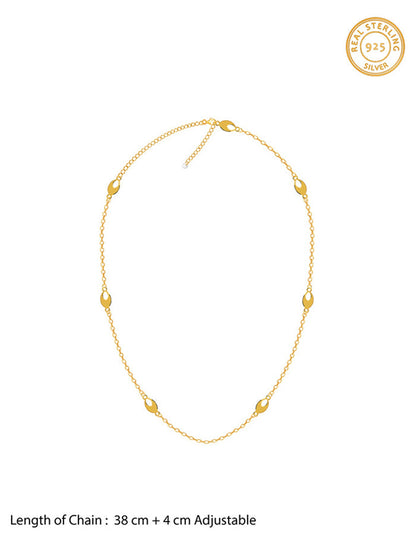 Golden Petal Link Necklace