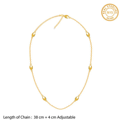 Golden Petal Link Necklace
