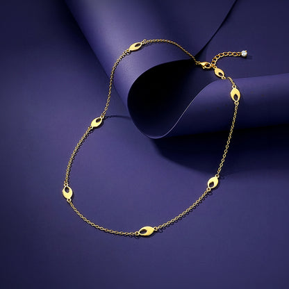 Golden Petal Link Necklace