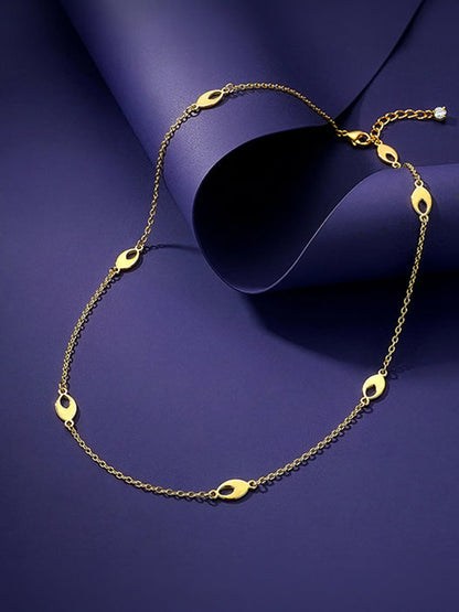 Golden Petal Link Necklace