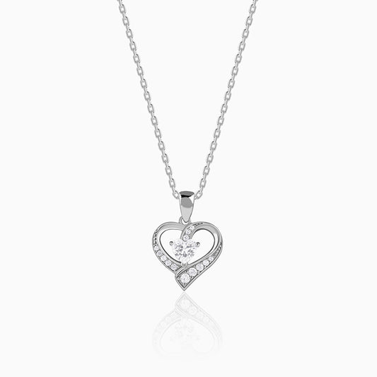 Silver Miley Pearl Pendant With Link Chain