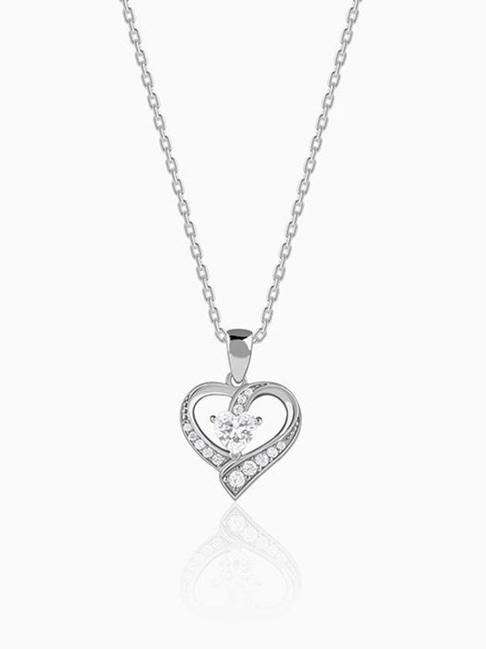 Silver Miley Pearl Pendant With Link Chain