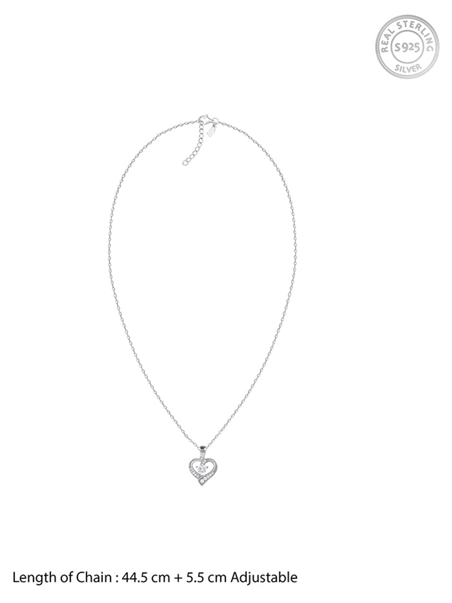 Silver Miley Pearl Pendant With Link Chain