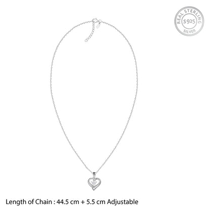 Silver Miley Pearl Pendant With Link Chain