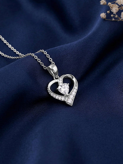 Silver Miley Pearl Pendant With Link Chain