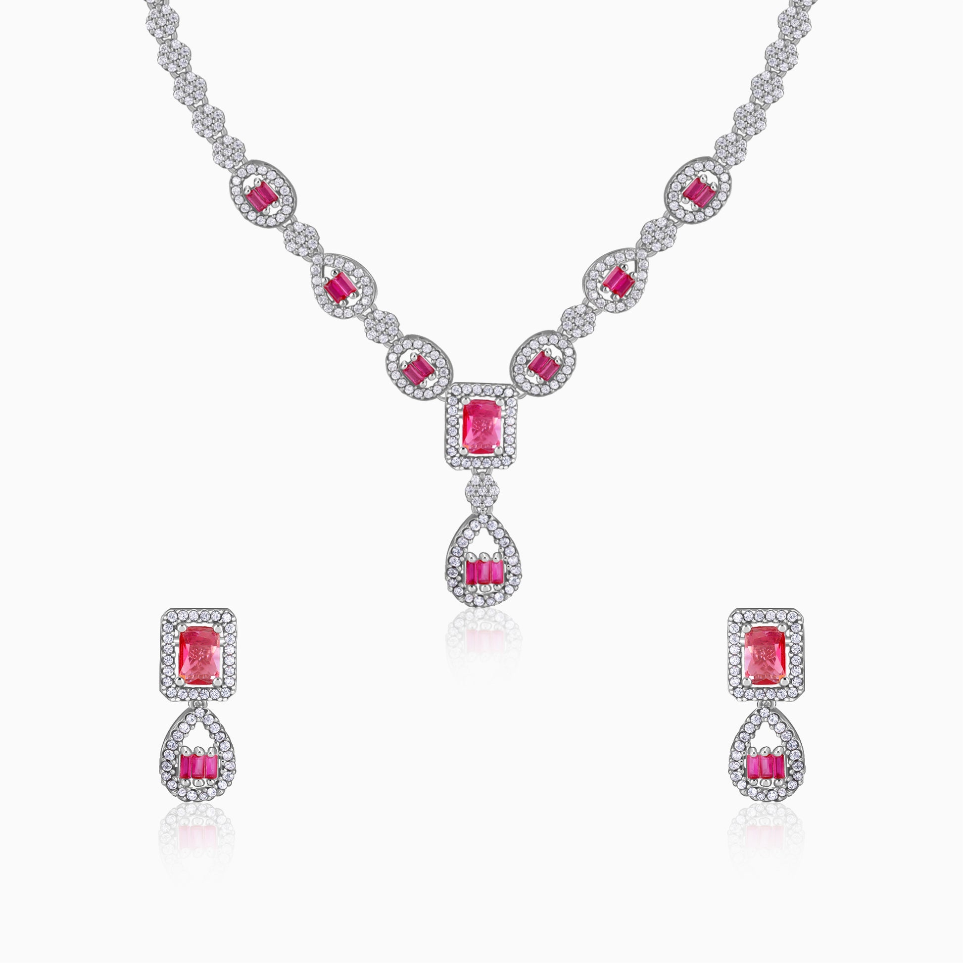 Silver Bathinda Pink Set