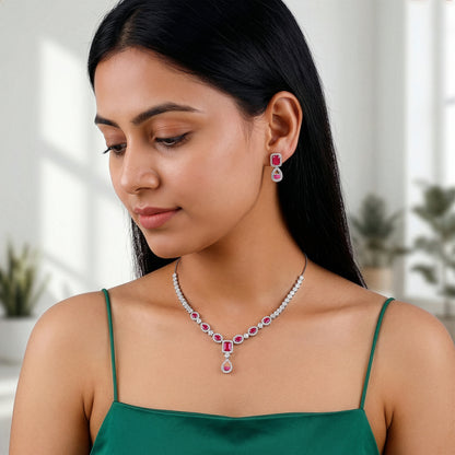 Silver Bathinda Pink Set