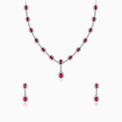 Silver Granada Rouge Red Set