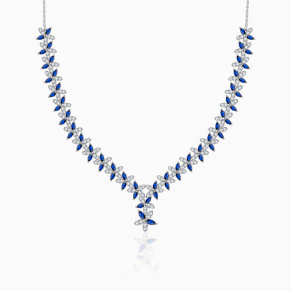 Silver Marwar Blue Necklace