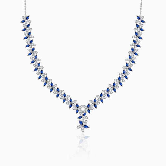 Silver Marwar Blue Necklace