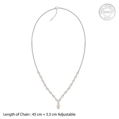 Silver Alhambra Azure Necklace