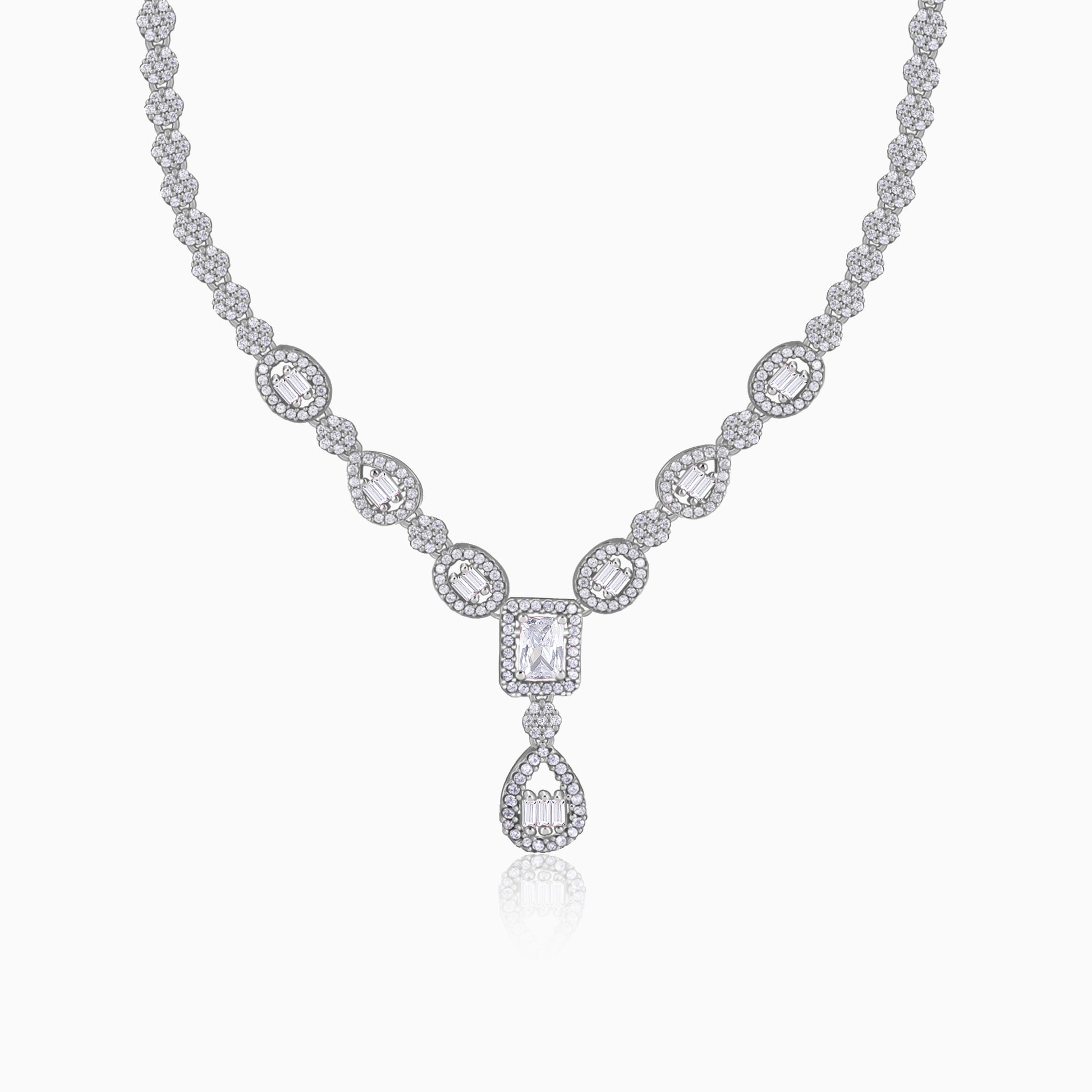 Silver Bathinda White Necklace