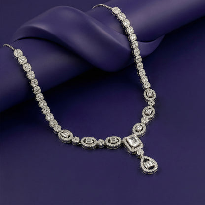 Silver Bathinda White Necklace