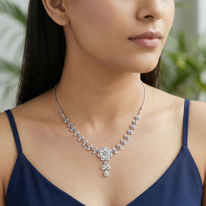 Silver Florence Bloom Necklace