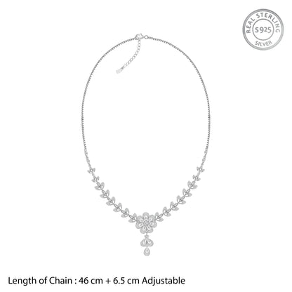 Silver Florence Bloom Necklace